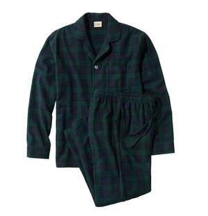LL Bean 100% Cotton, Men's Scotch Tartan Plaid Flannel Sleepwear, Green/Blue 2XL